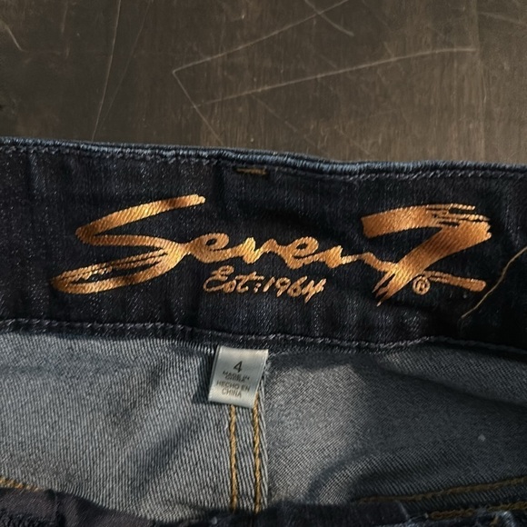 Seven Jeans Dark Wash Tummyless Ultra High rise Skinny Size 4 - Picture 4 of 9